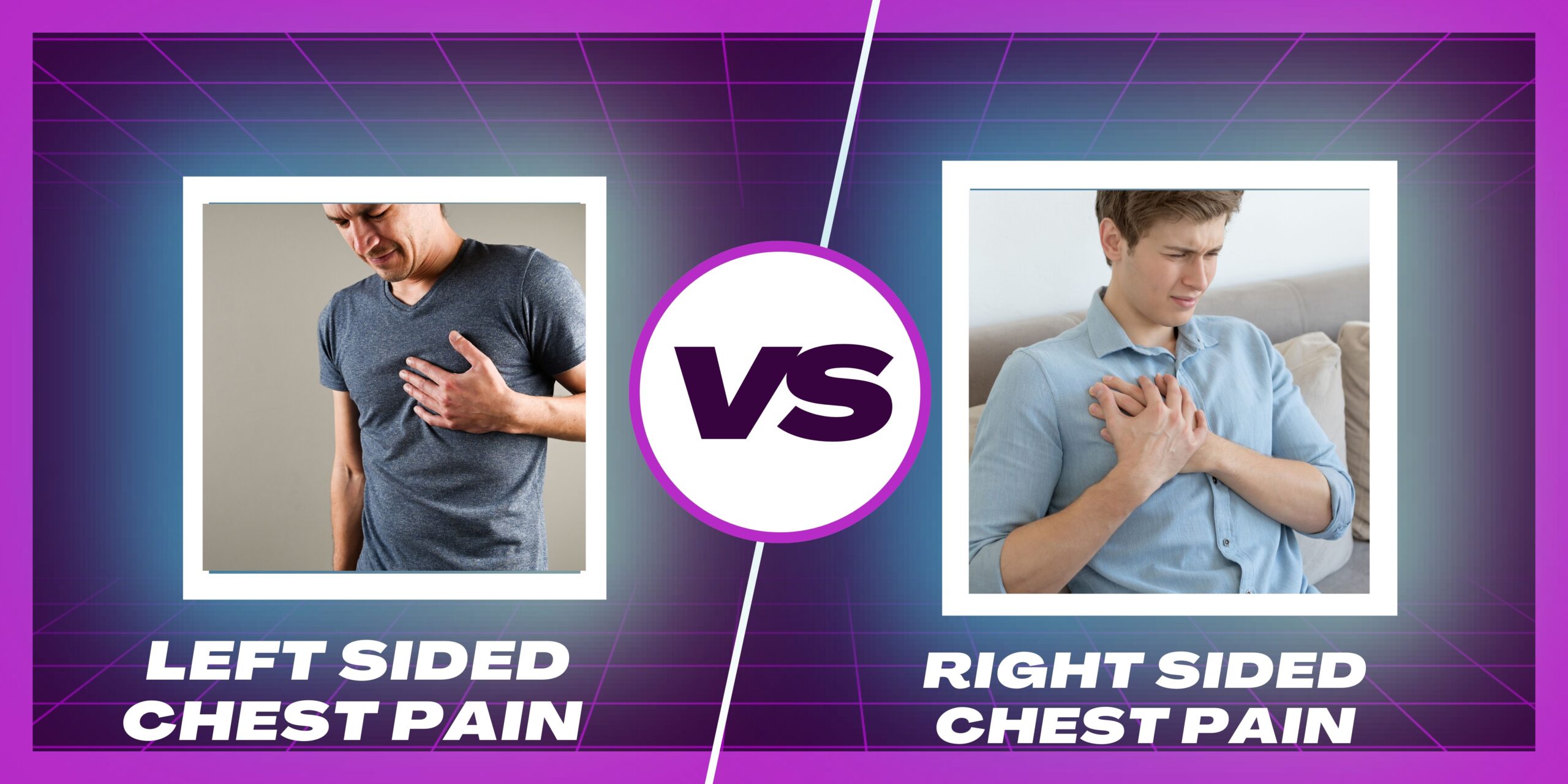 Left and right sided chest pain comparison