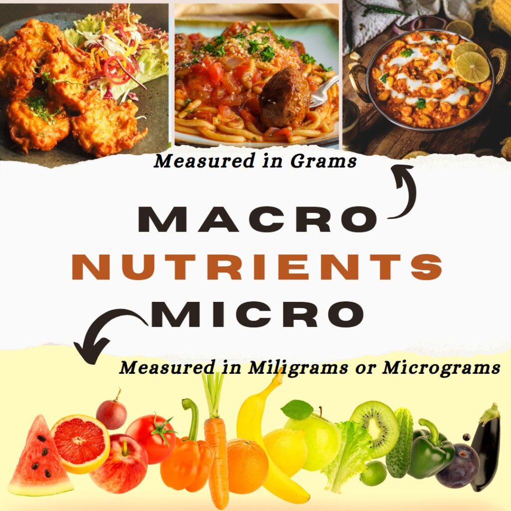 Macronutrients and micronutrients